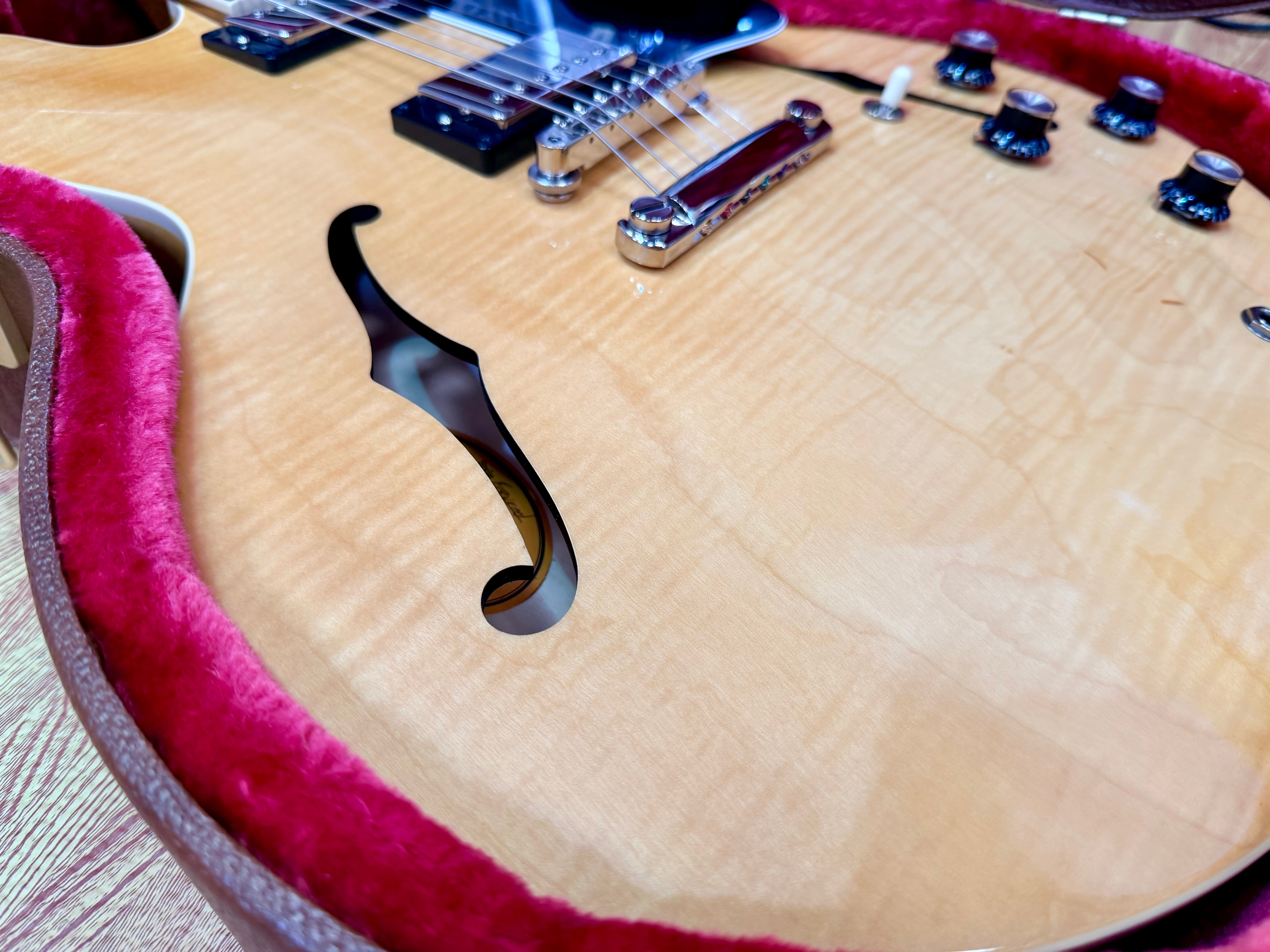 ✨MINT✨ Gibson ES-335 Figured Antique Natural~ Ex-Demo Semi-Hollow + Hard Case!