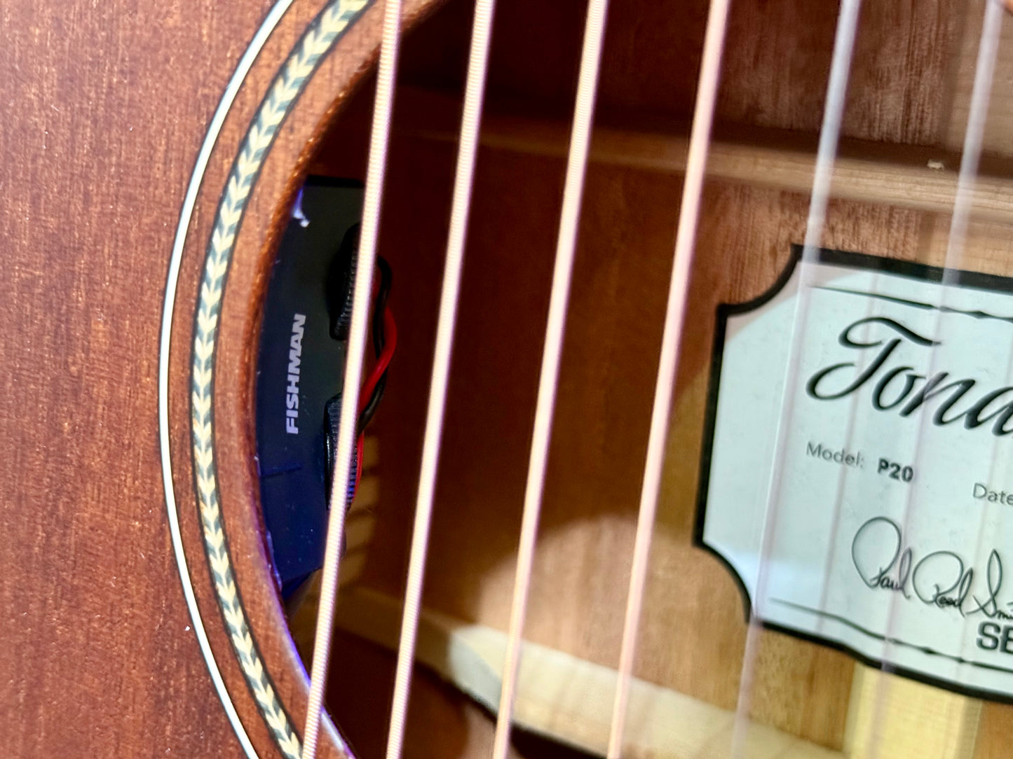 🦅 MINT 2020 🦅 PRS SE P20E Tonare Parlor~Electro Acoustic~ Satin Mahogany + Bag