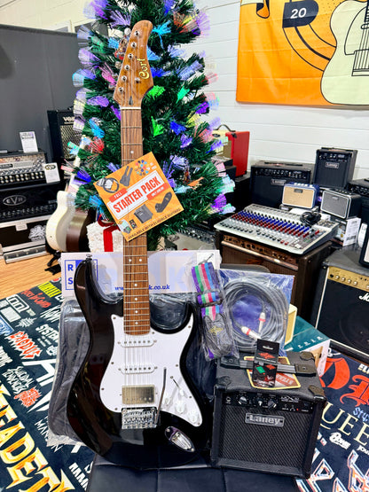 🎁 ELECTRIC GUITAR STARTER PACK 🎁 Cort G260CS~ Black + Laney Amp, Bag, Tuner