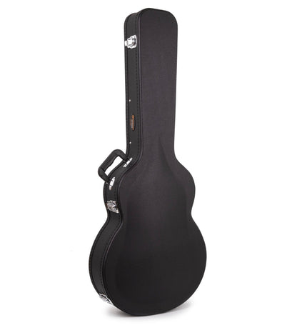 Deluxe Arch Top Wood Case Semi-Acoustic 335 Style Guitars- Black