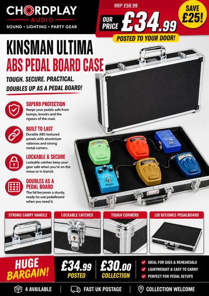 🎸DEAL🎸 Kinsman KUPB5 Ultima ABS Pedal Board Case For Guitar Effects Pedals!