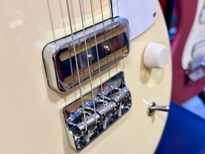 🌟NEW🌟 Harmony Juno Standard Electric~ Pearl White Gold Foil P90 + Mono Case!