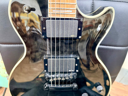 🔥2018🔥 Epiphone Les Paul Prophecy Custom Plus EX~ Midnight Ebony~ EMG P’Ups