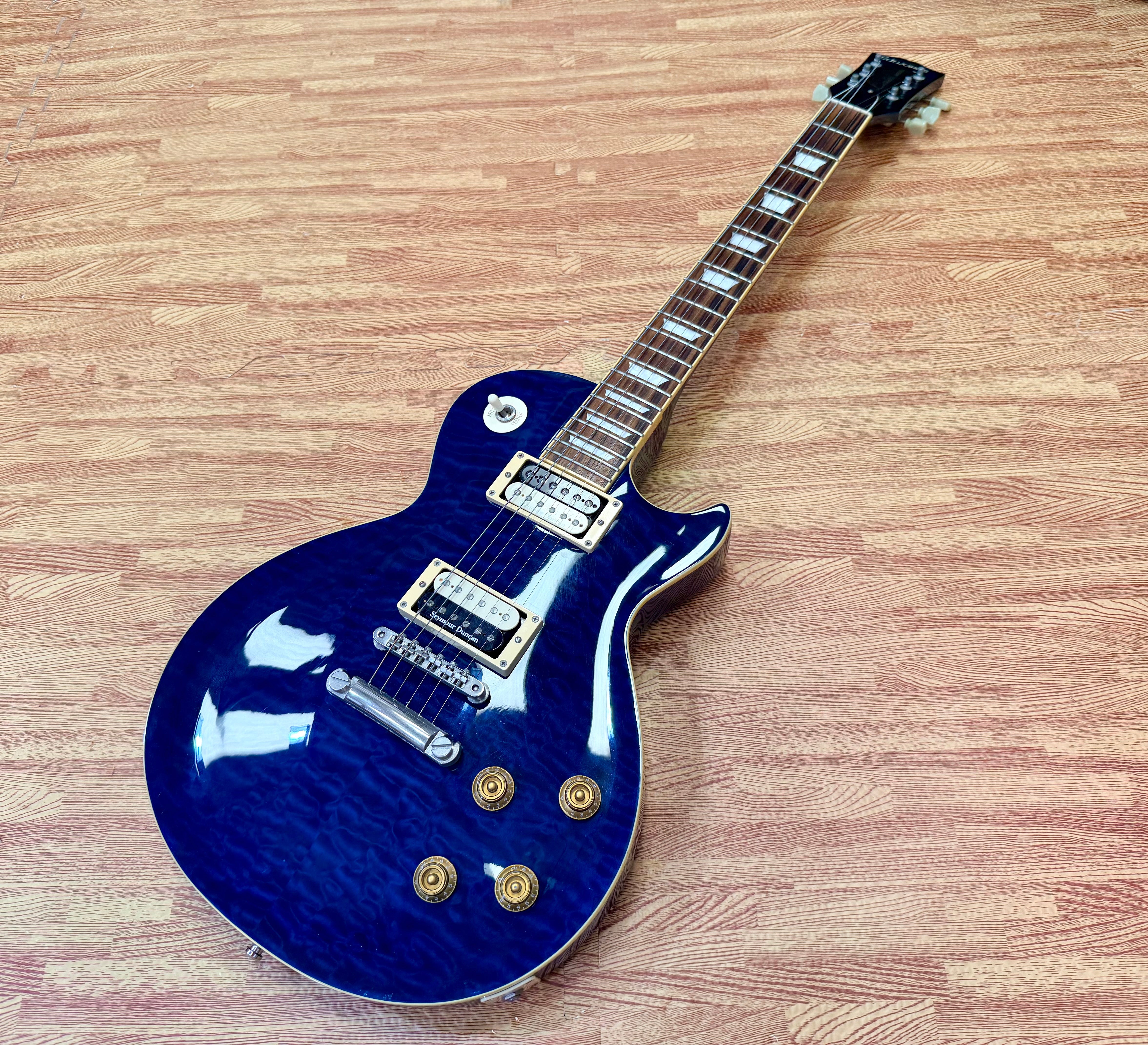✨2008✨ Edwards E-LP Limited Model Les Paul~ Blue Aqua Quilt~ Made in Japan 🇯🇵