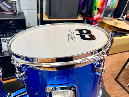 🥁 Performance Percussion PP250 5-Piece Drum Kit~ Metallic Blue Acoustic Set 🥁