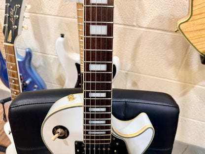 🌟2001 KOREA🌟 Epiphone Les Paul Custom~ Alpine White~ Seymour Duncan + Case!