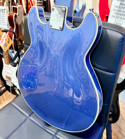 🌟NEW 2025🌟 Eko MIA IV SA~ Blues Blue~ Semi-Hollow HH~ Coil-Split~ Maple Top!