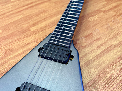 ⚡️NEW⚡️ Spira V-400 Satin Black Electric Guitar~ HH Locking Tuners~ Flying V!