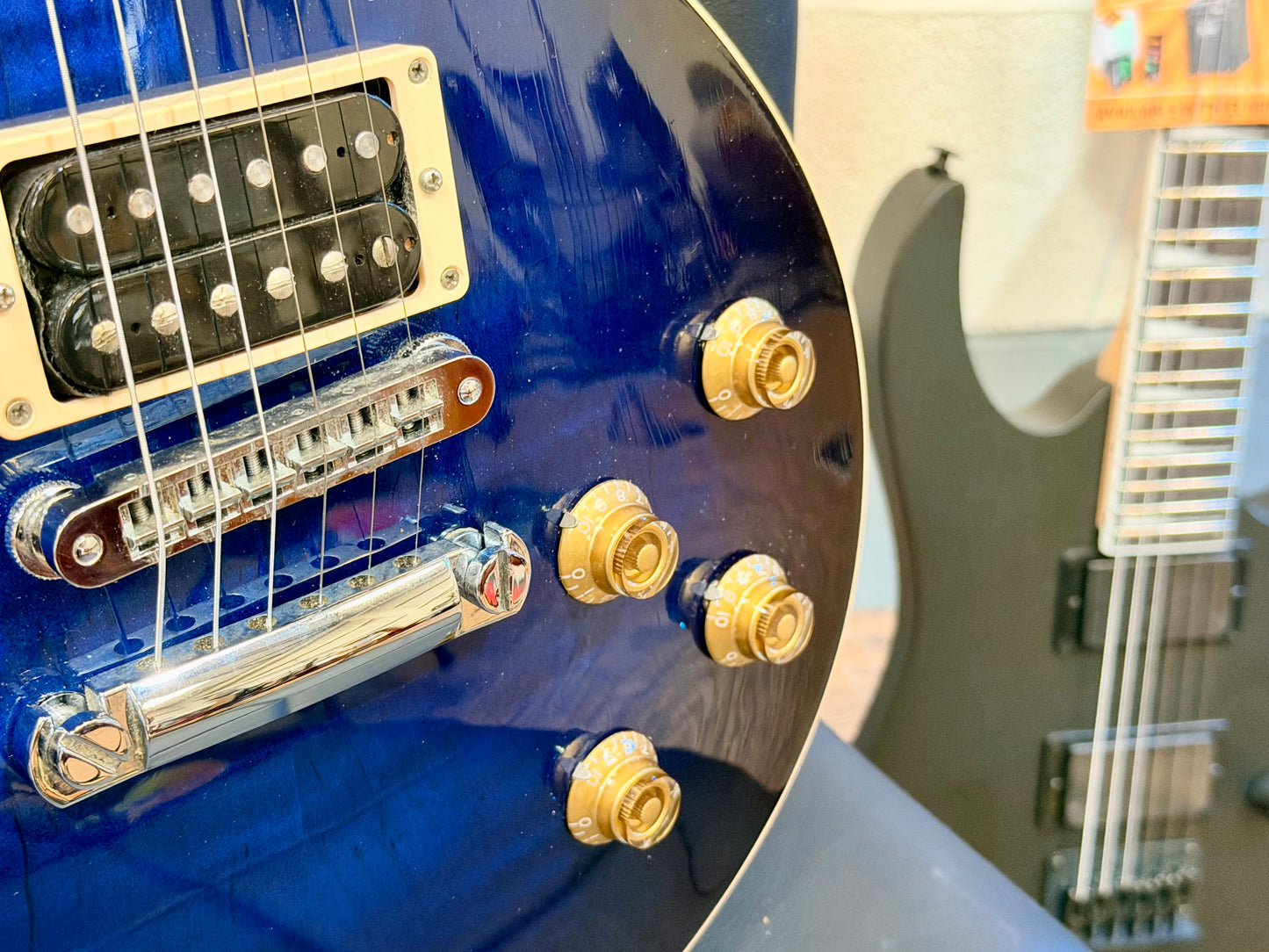 🔥2011 USA🔥 Gibson Les Paul Classic Plus Top~ Manhattan Midnight Blue + Case!