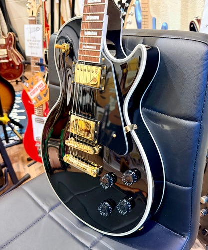 🔥MINT 2023🔥 Tokai UALC62 BB~ Les Paul Custom Style~ Gloss Black/Gold Hardware!