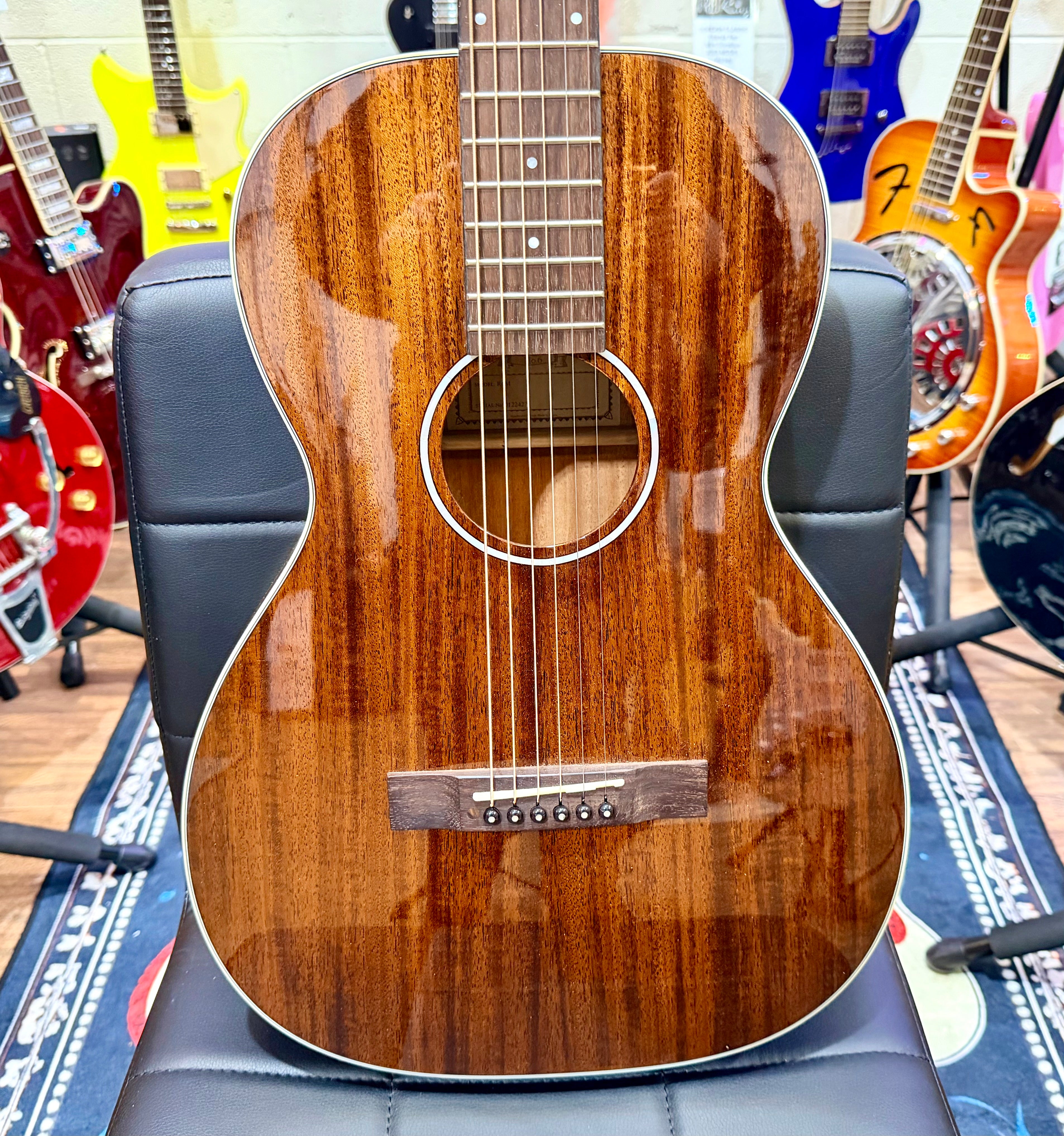 🌟MINT🌟 Rathbone R6M Solid Mahogany Top~ No 6 Series Acoustic Parlour Guitar!