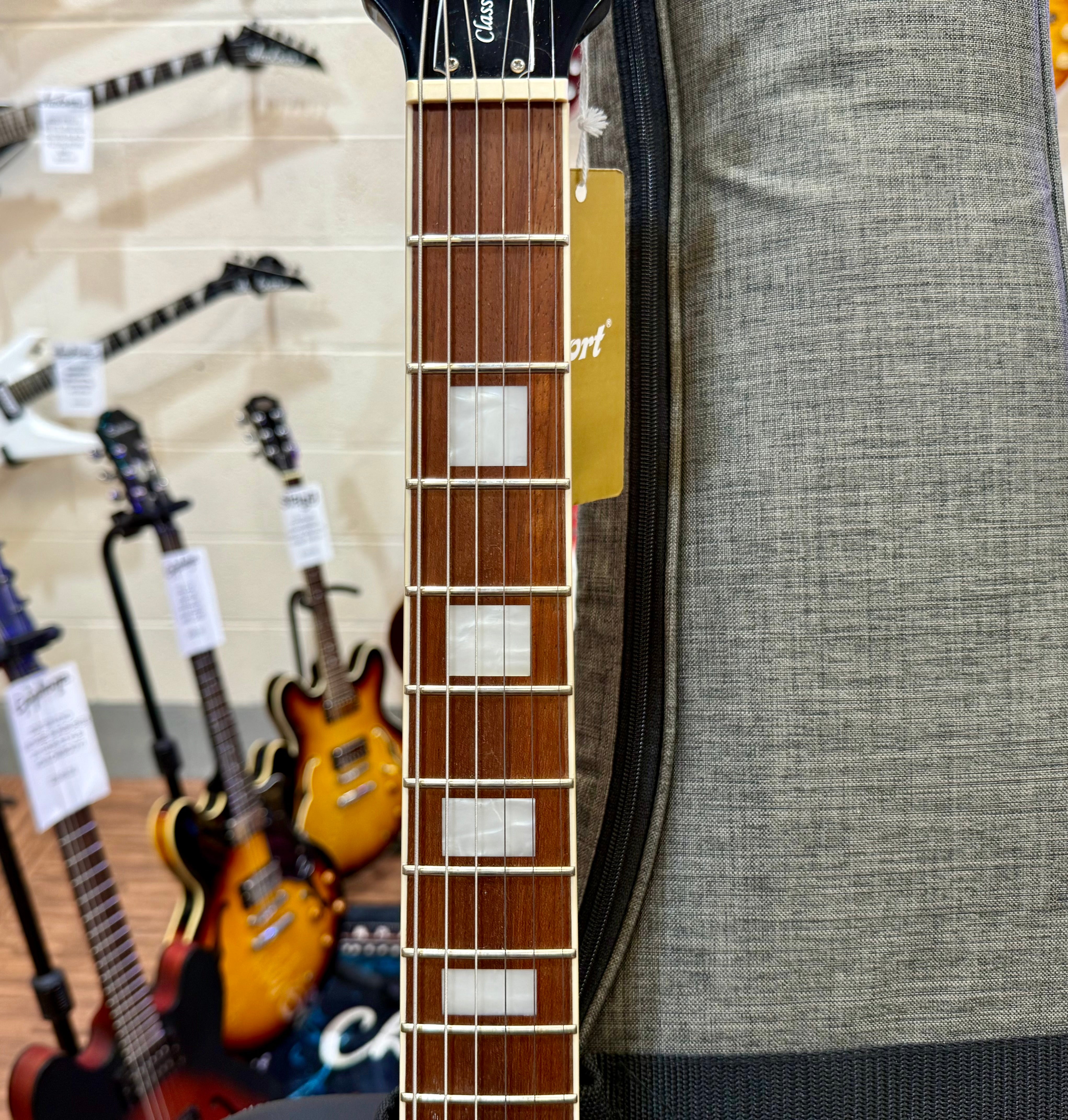 🌟 2025 LAUNCH OFFER 🌟 Cort CR250 Les Paul Guitar~ Dark Blue Burst + BAG!