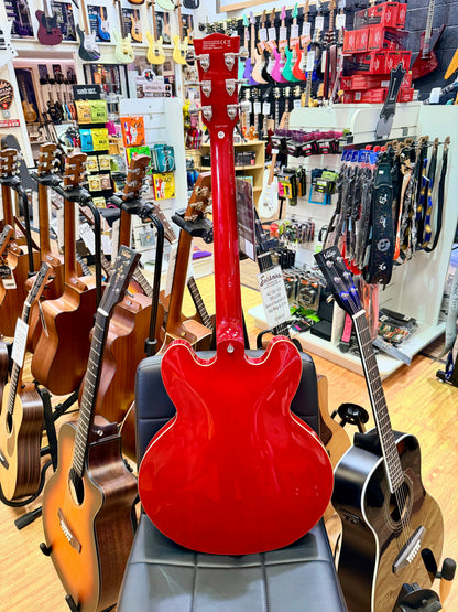 🍒LATEST 2026🍒 EKO Fusion Cherry Red Semi-Hollow Electric Guitar~ 335 Style!