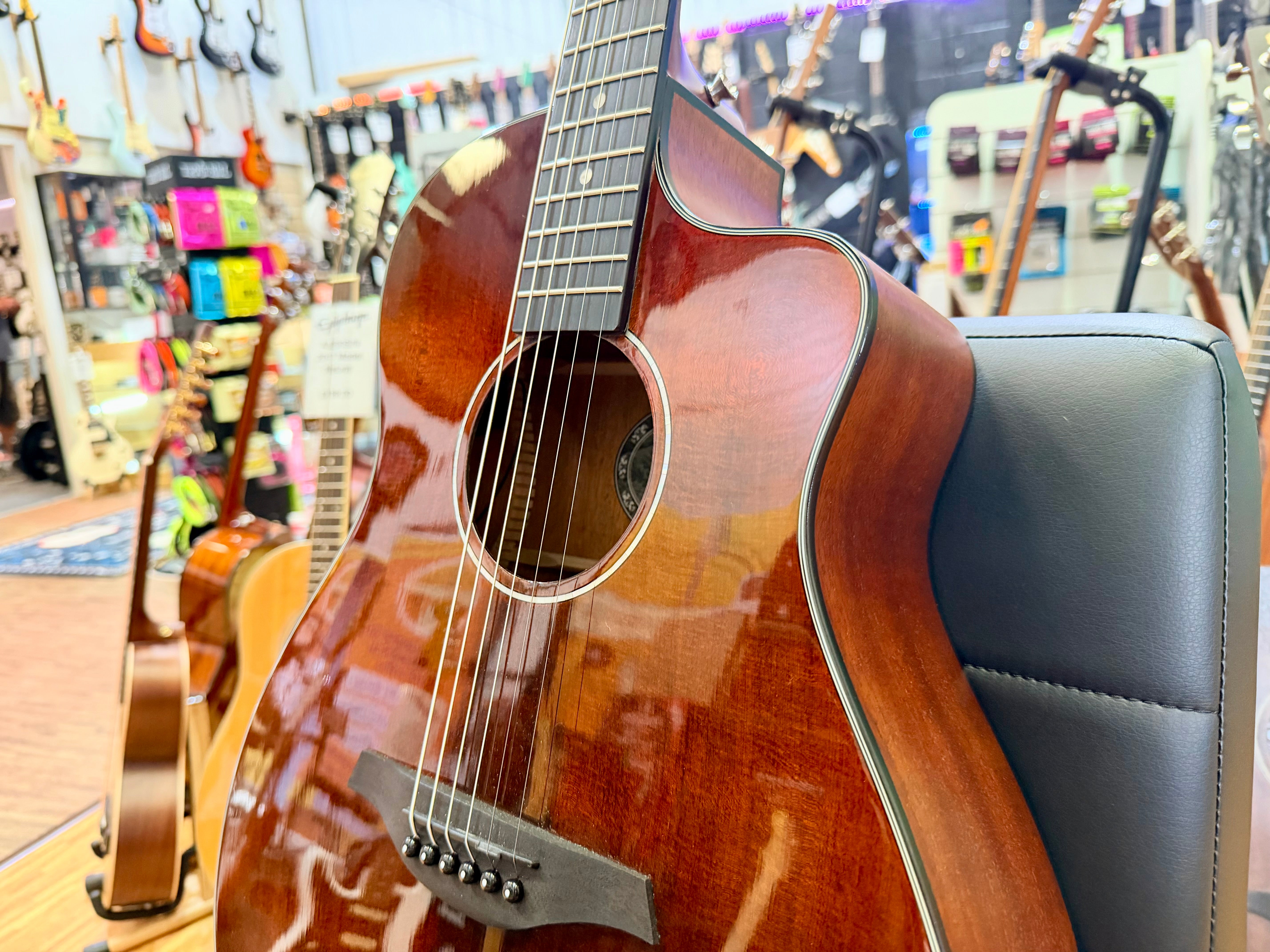 ✨NEW✨ Vintage Pacific Coast Series VEC300CR Electro-Acoustic Guitar~ Claret Red