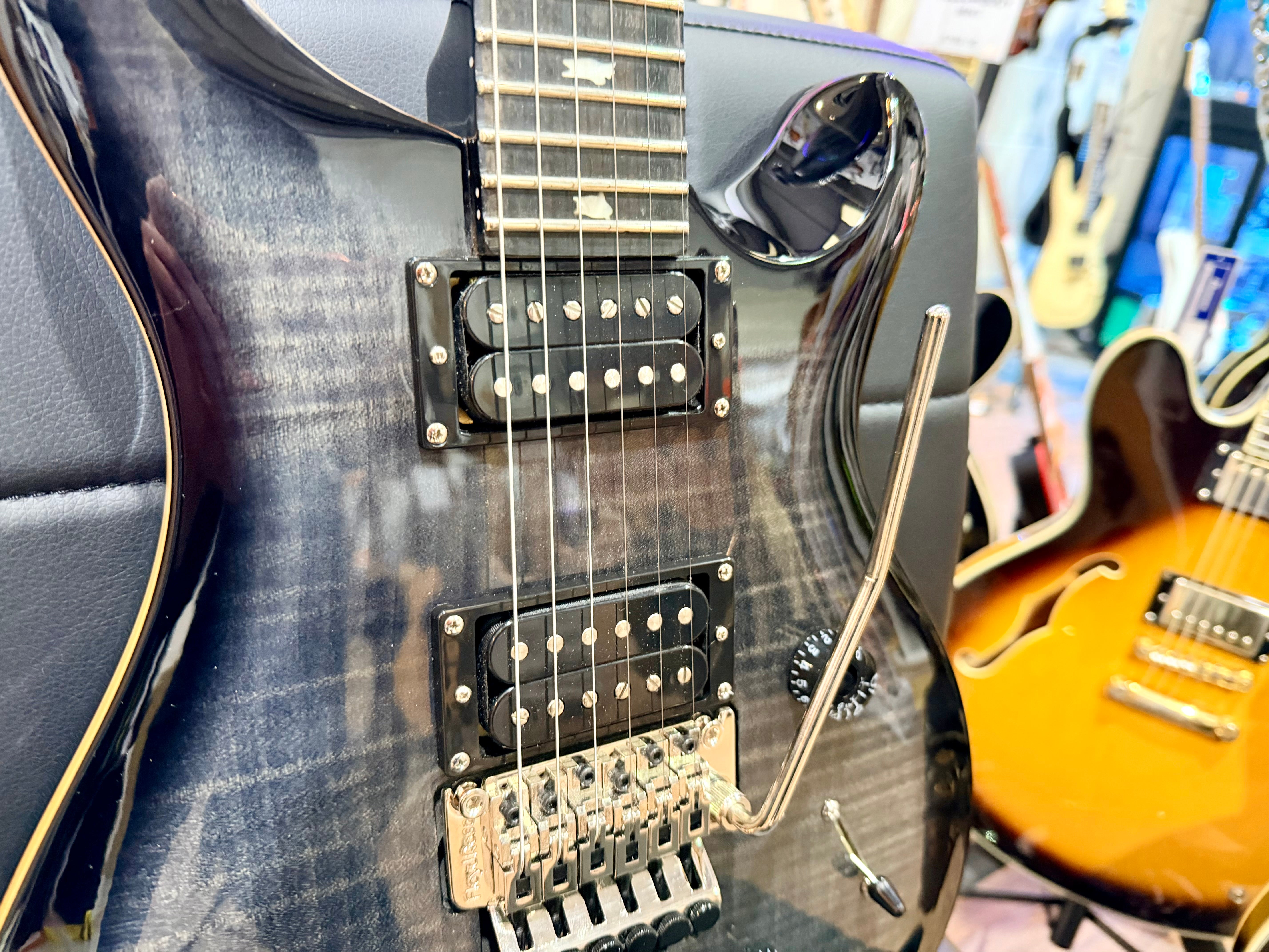 🔥2022🔥 PRS SE Custom 24 Floyd Rose~ Charcoal Burst~ Gig Bag~ Mint Condition!