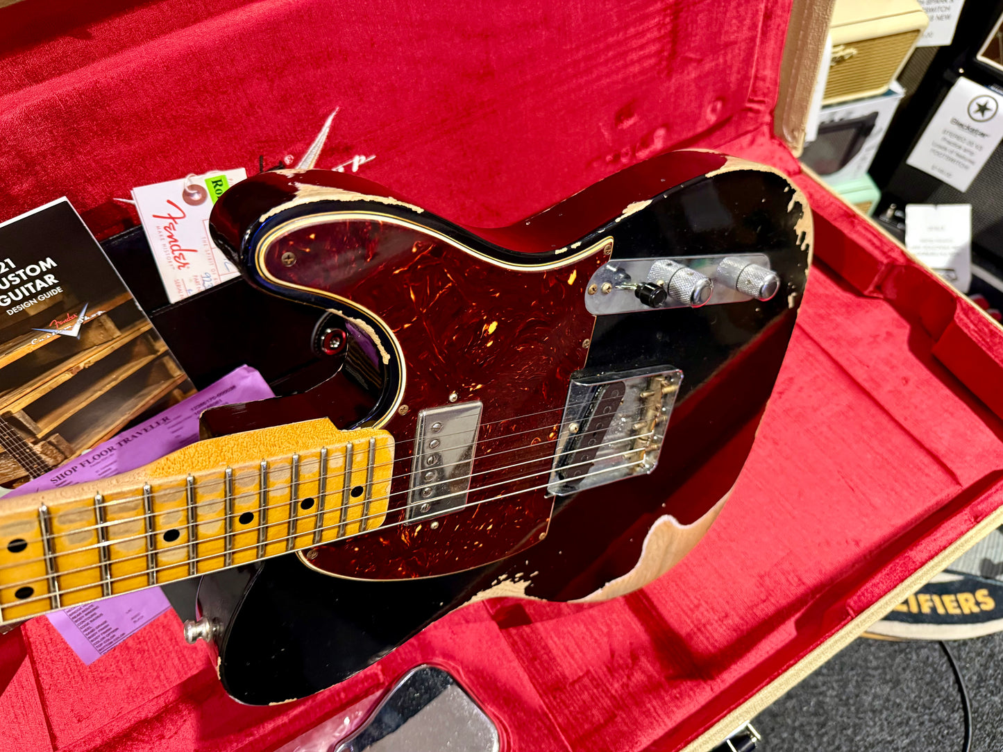 🌟 2021 Fender USA Custom Shop 🌟52' Telecaster Heavy Relic~ Black~ Case & Candy