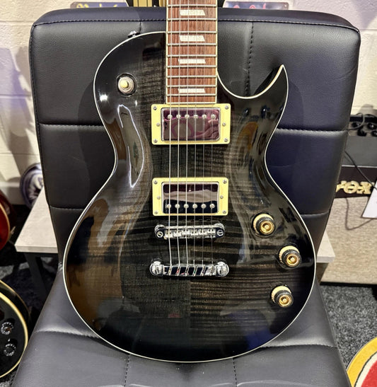 🔥2018🔥 Ibanez ARZ200FM~ Grey Burst Flamed Top~ Single cut Les Paul Shape!