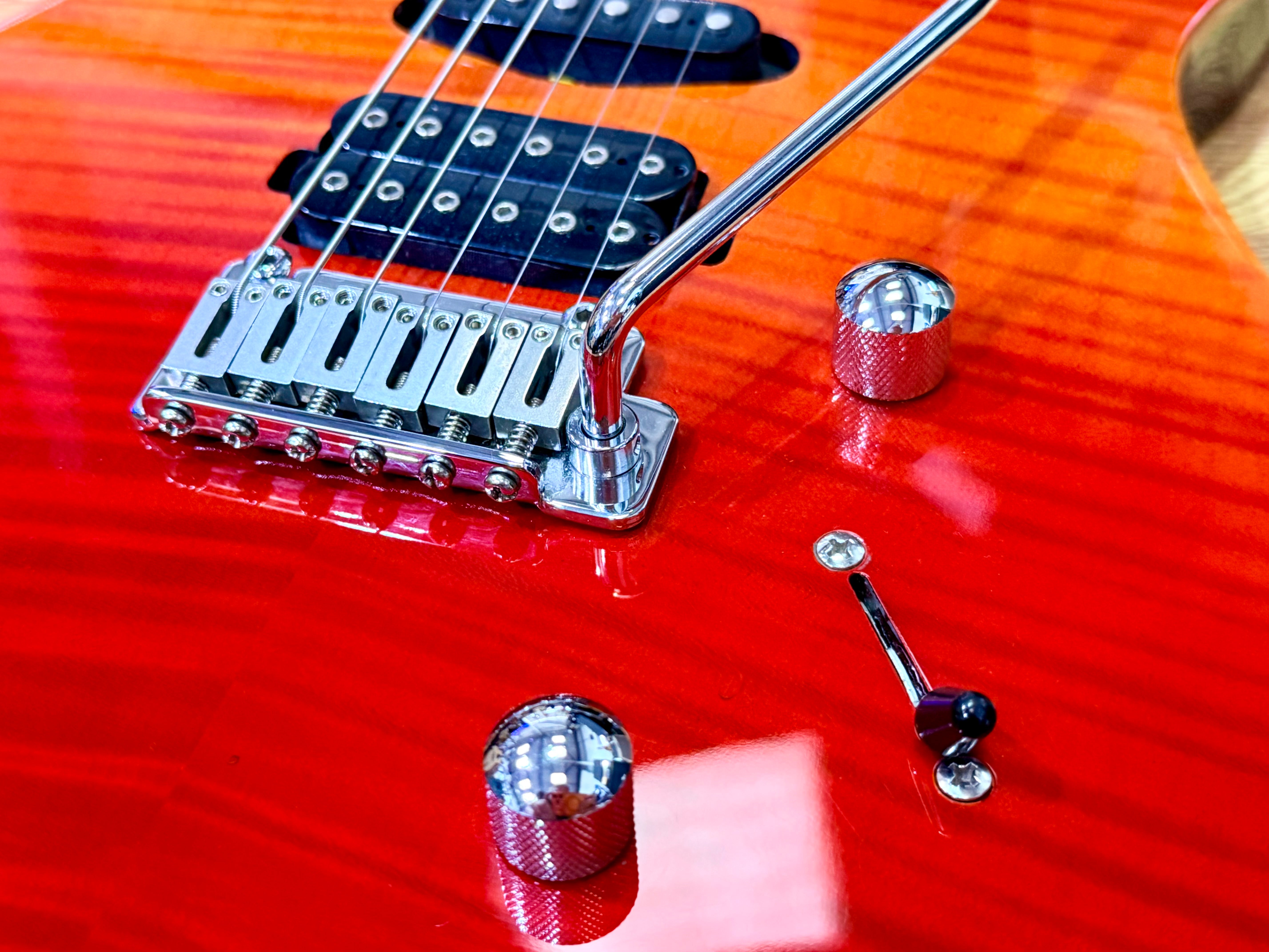 ☀️2020☀️ Chapman Guitars ML1 Hybrid~ Cali Sunset Red HSS~ Roasted Maple Neck!