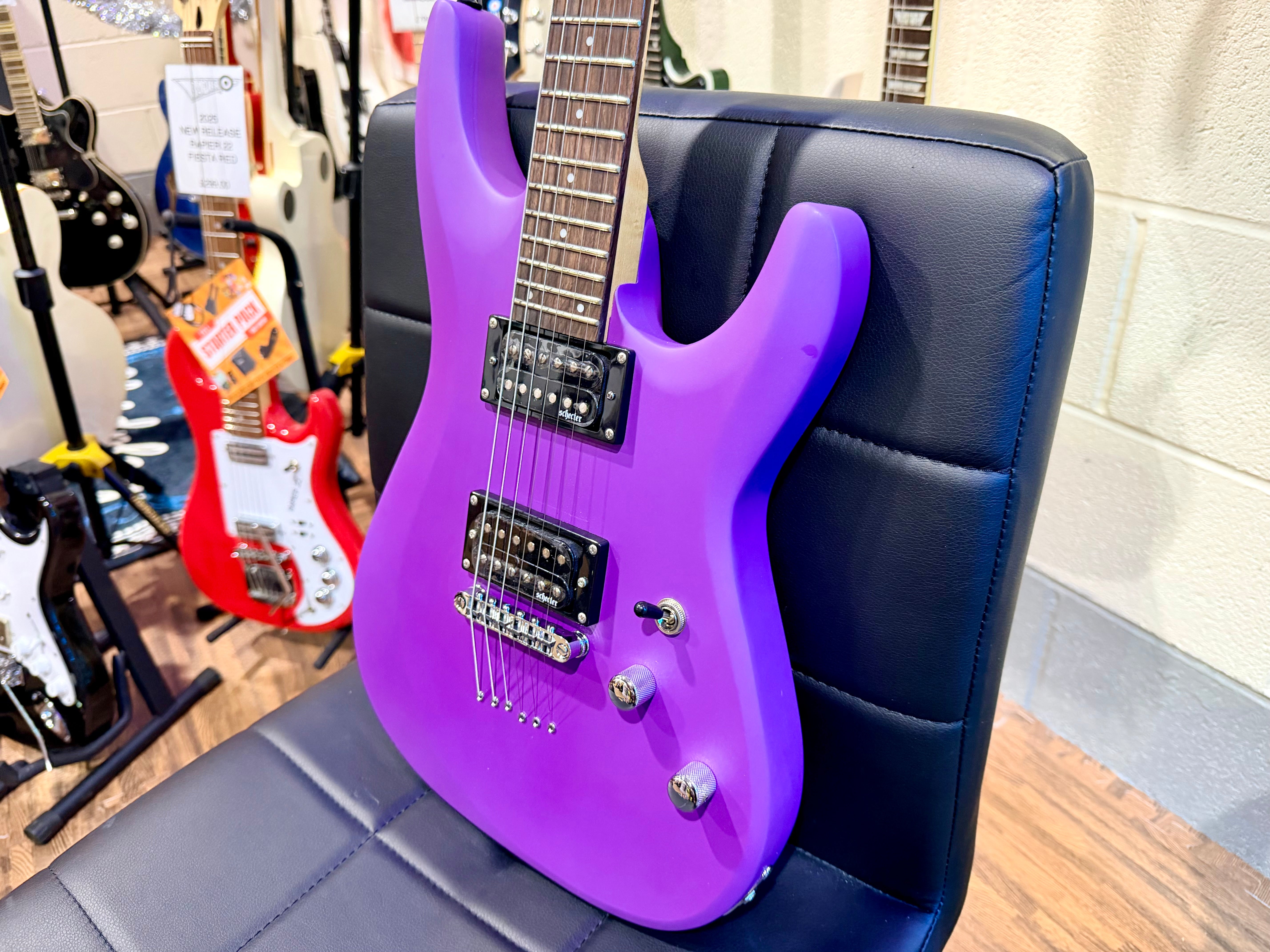 🔥NEW🔥 Schecter C-6 Deluxe~ Purple satin~ Diamond Pickups~ Electric Guitar!