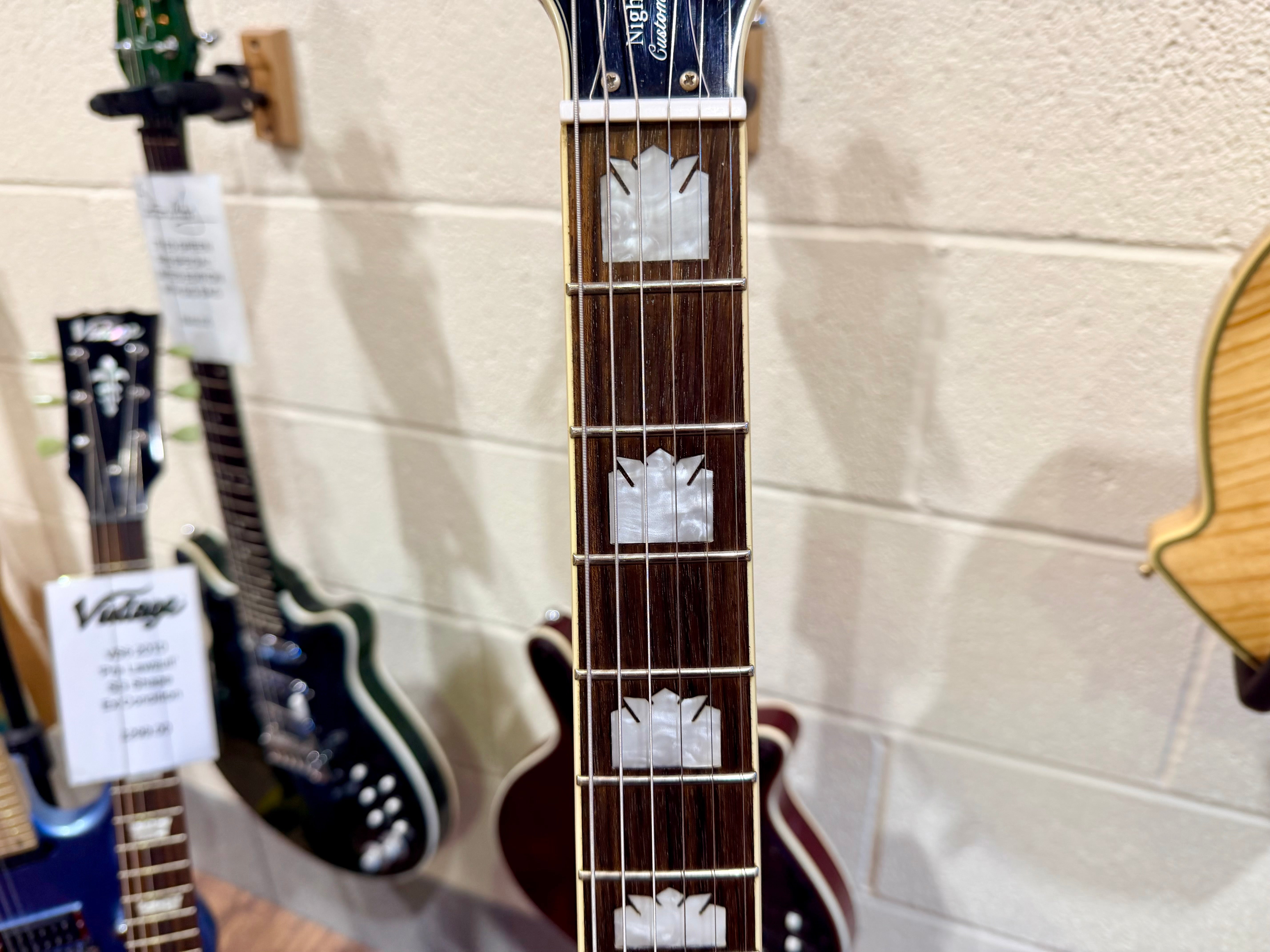 🔥2014🔥 Epiphone Nighthawk Custom Reissue Quilt Electric Guitar~ Translucent Red