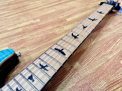 ✨RARE✨ PRS SE Custom 24 Roasted Maple Limited Edition~ Sapphire Turquoise + Bag