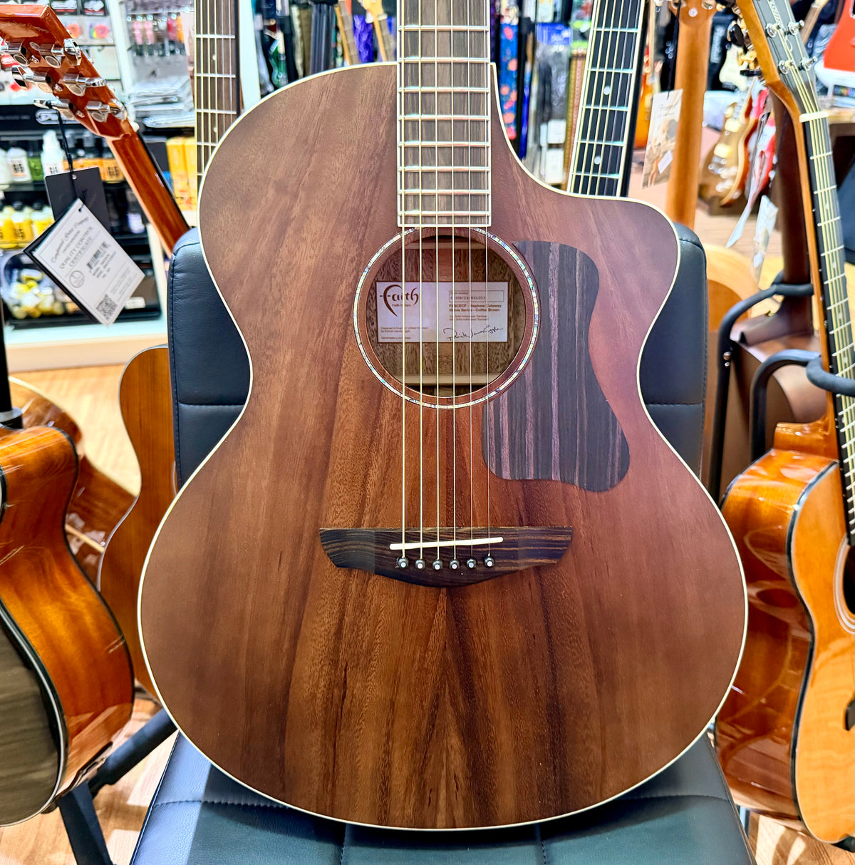 Faith Nexus Neptune FPNCECF Electro Acoustic Guitar Coffee Brown~ All Solid