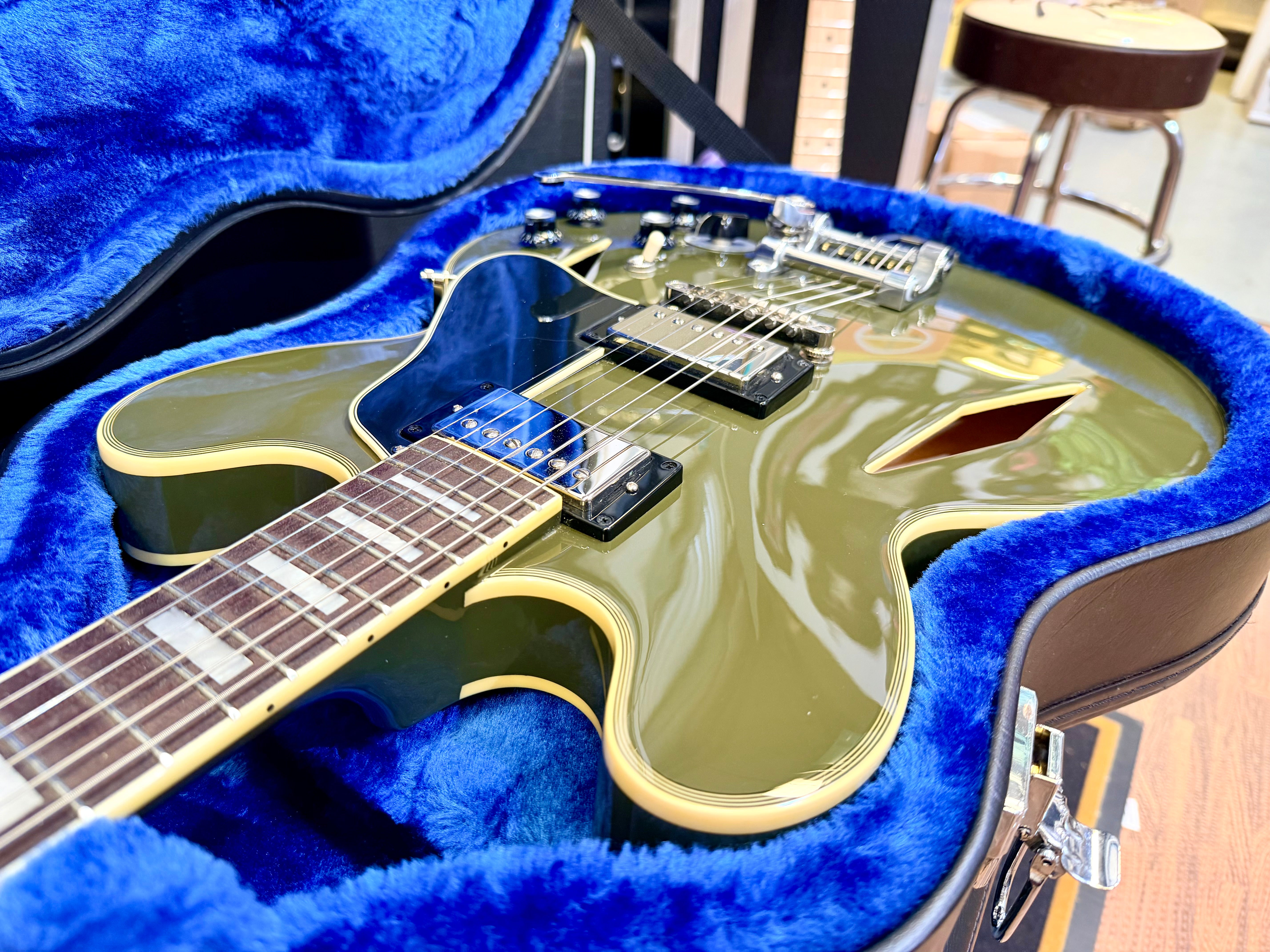 ⚡️2023⚡️ Epiphone Shinichi Ubukata ES-355 Olive Drab~ Inspired By Gibson Custom!