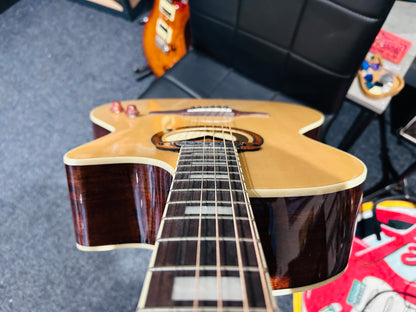 🌟BRAND NEW MODEL🌟 Vintage REVO ELEKTRA ~ Natural Silk Electro-Acoustic Guitar!