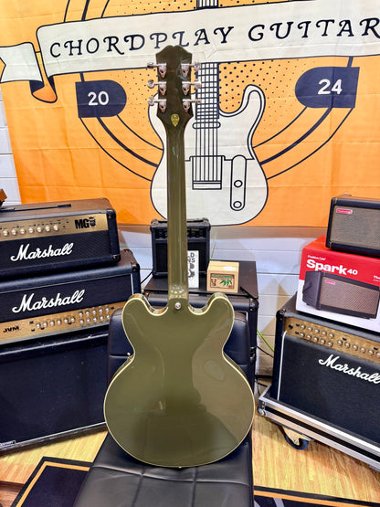 ⚡️2023⚡️ Epiphone Shinichi Ubukata ES-355 Olive Drab~ Inspired By Gibson Custom!