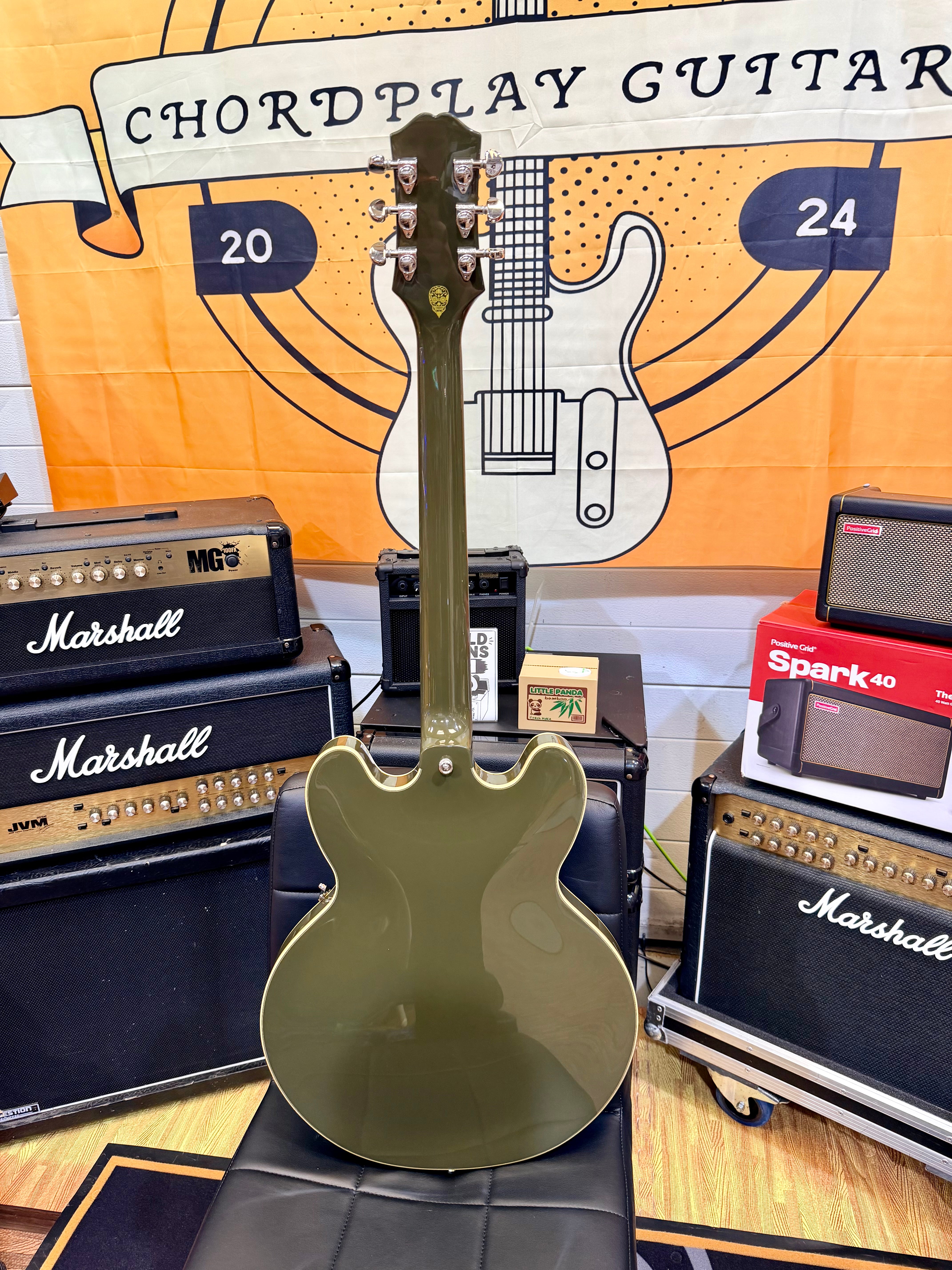 ⚡️2023⚡️ Epiphone Shinichi Ubukata ES-355 Olive Drab~ Inspired By Gibson Custom!