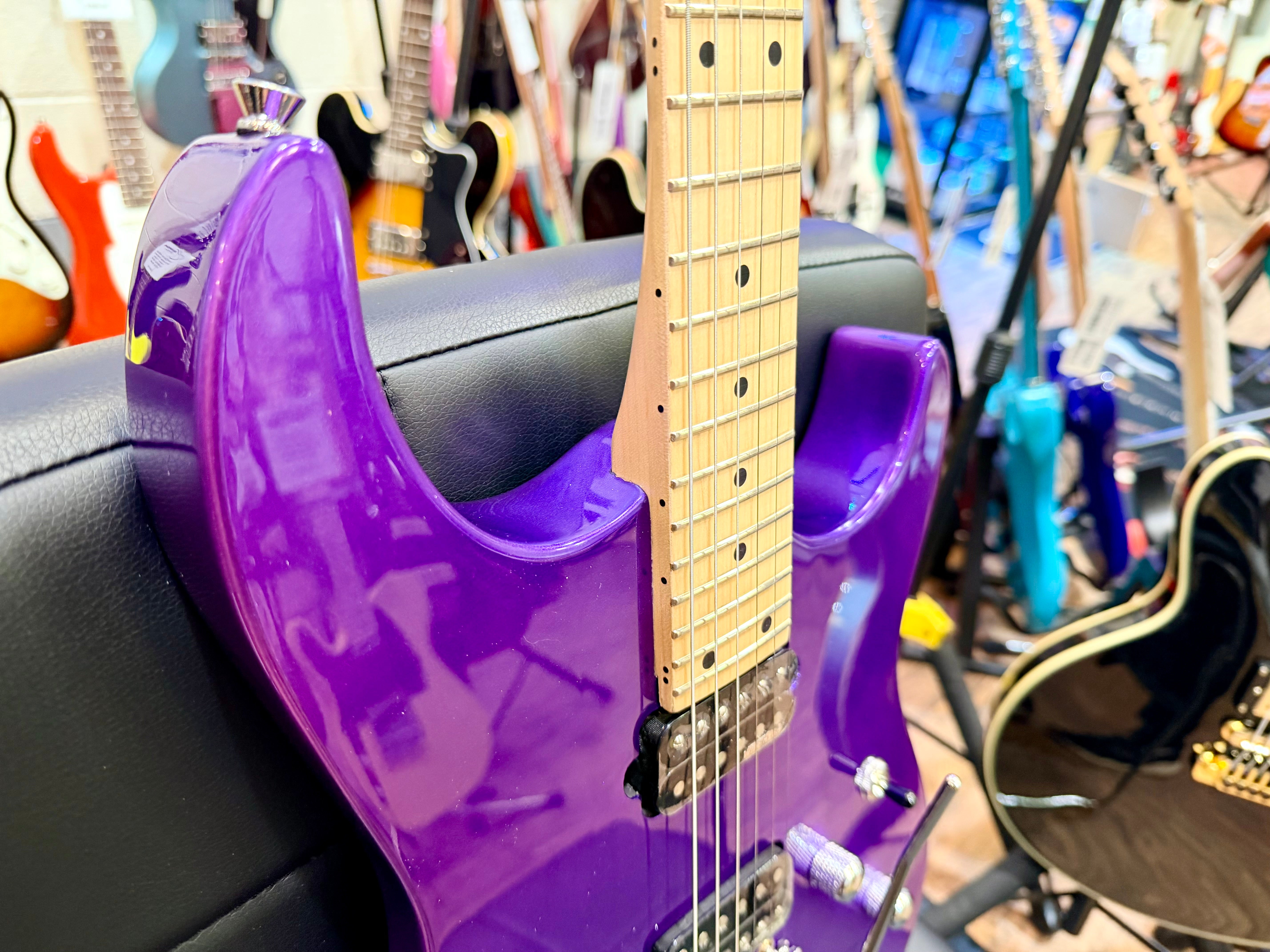 💜 B-STOCK 💜 Vintage V6M24 ReIssued Series Electric Guitar ~ Pasadena Purple!