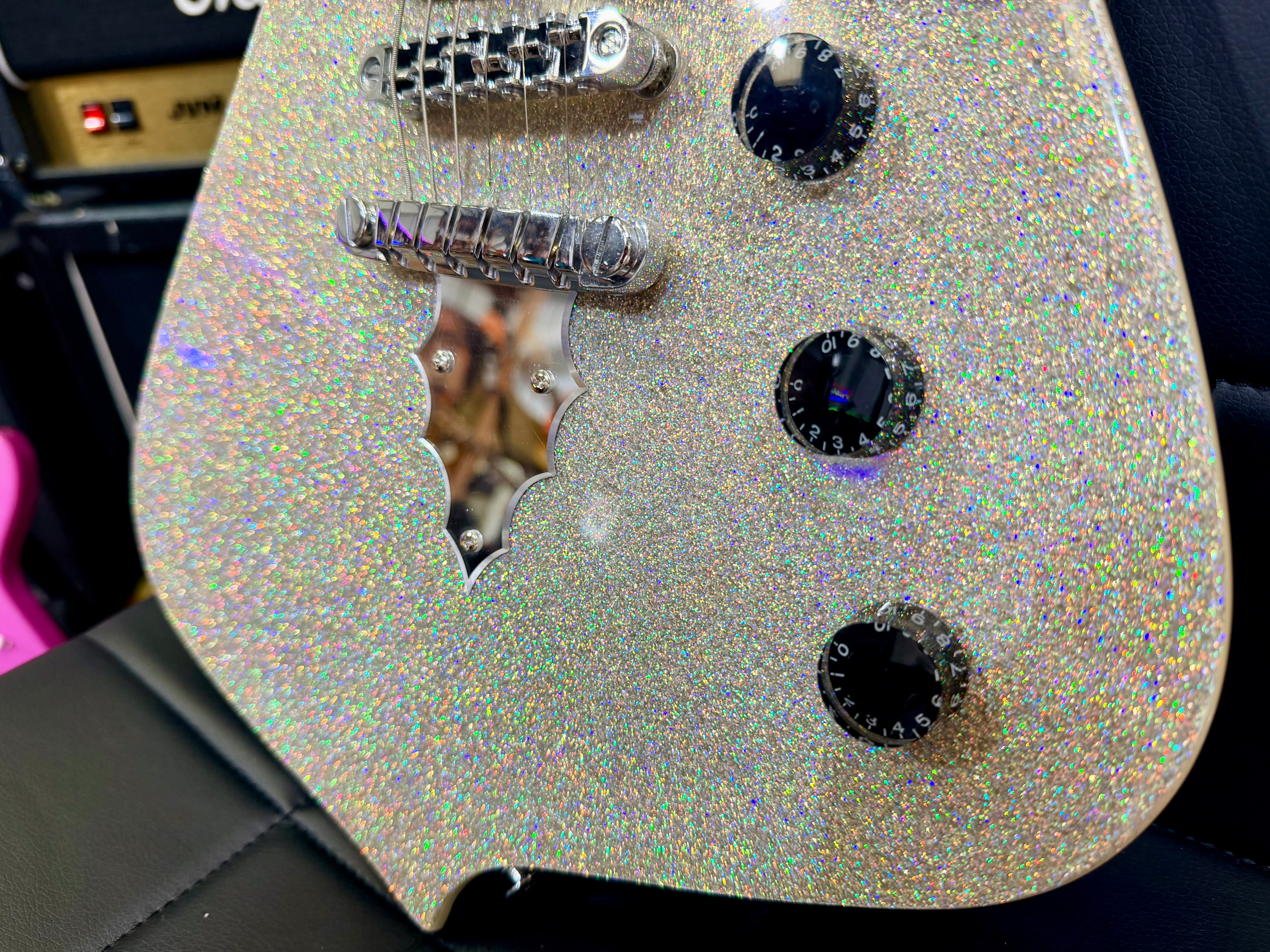 ⚡️2023⚡️ Ibanez PS60 Paul Stanley Signature~ Metallic Silver Sparkle Guitar!