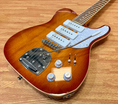 Vintage REVO Series Trio VRBT72HB~ Honeyburst~ Triple P90~ Last One DEAL