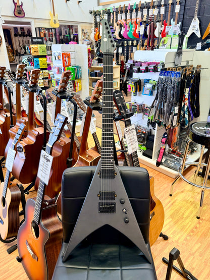 ⚡️NEW⚡️ Spira V-400 Satin Black Electric Guitar~ HH Locking Tuners~ Flying V!