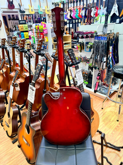 ✨VINTAGE✨ 1963 Harmony H53 Rocket~ Made in USA~ Semi-Hollow D’Armond P’up + Case