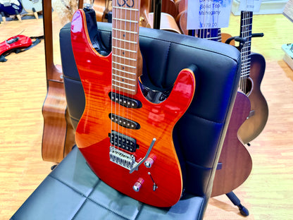 ☀️2020☀️ Chapman Guitars ML1 Hybrid~ Cali Sunset Red HSS~ Roasted Maple Neck!