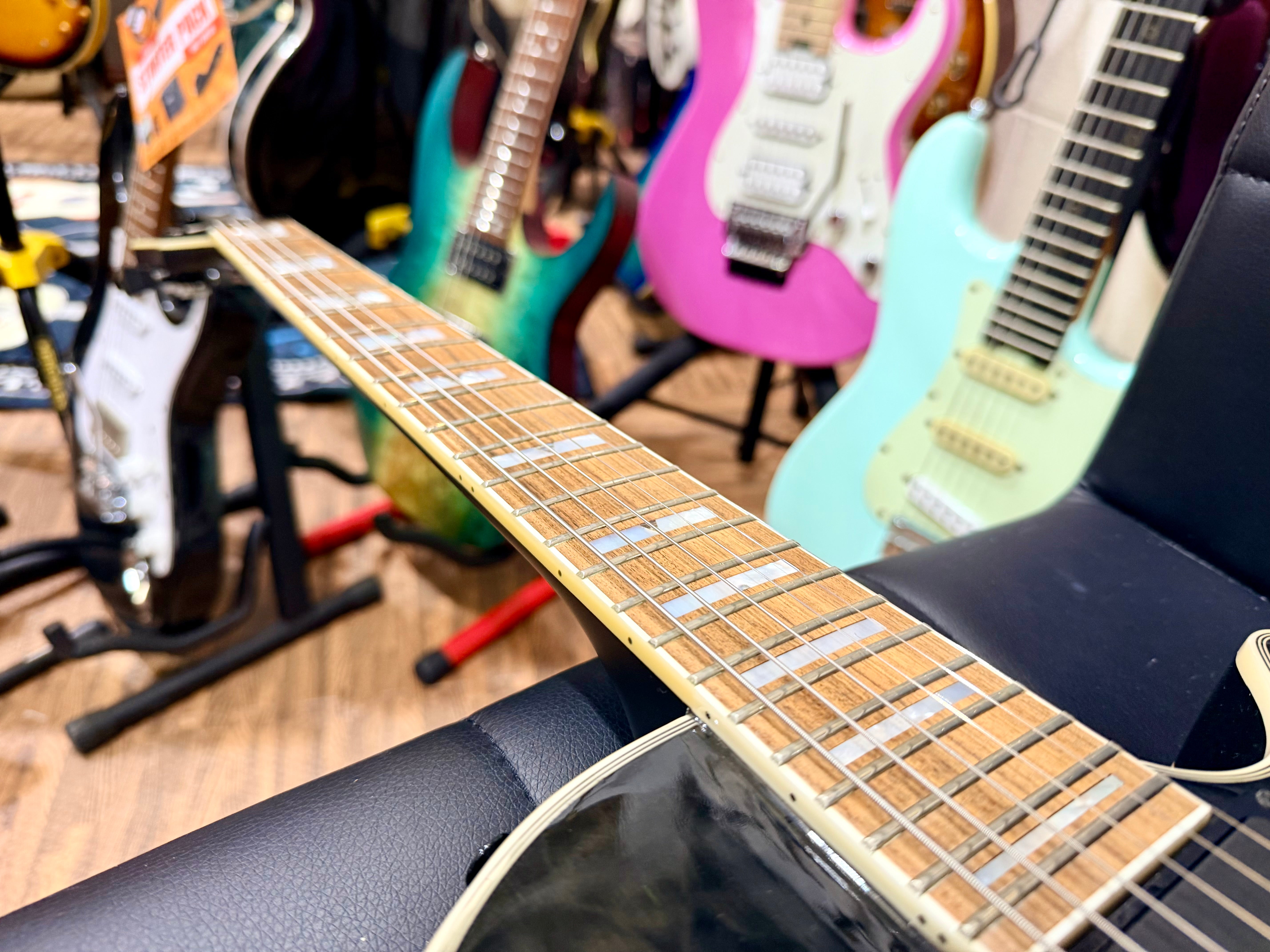 🔥2018🔥 Epiphone Les Paul Prophecy Custom Plus EX~ Midnight Ebony~ EMG P’Ups