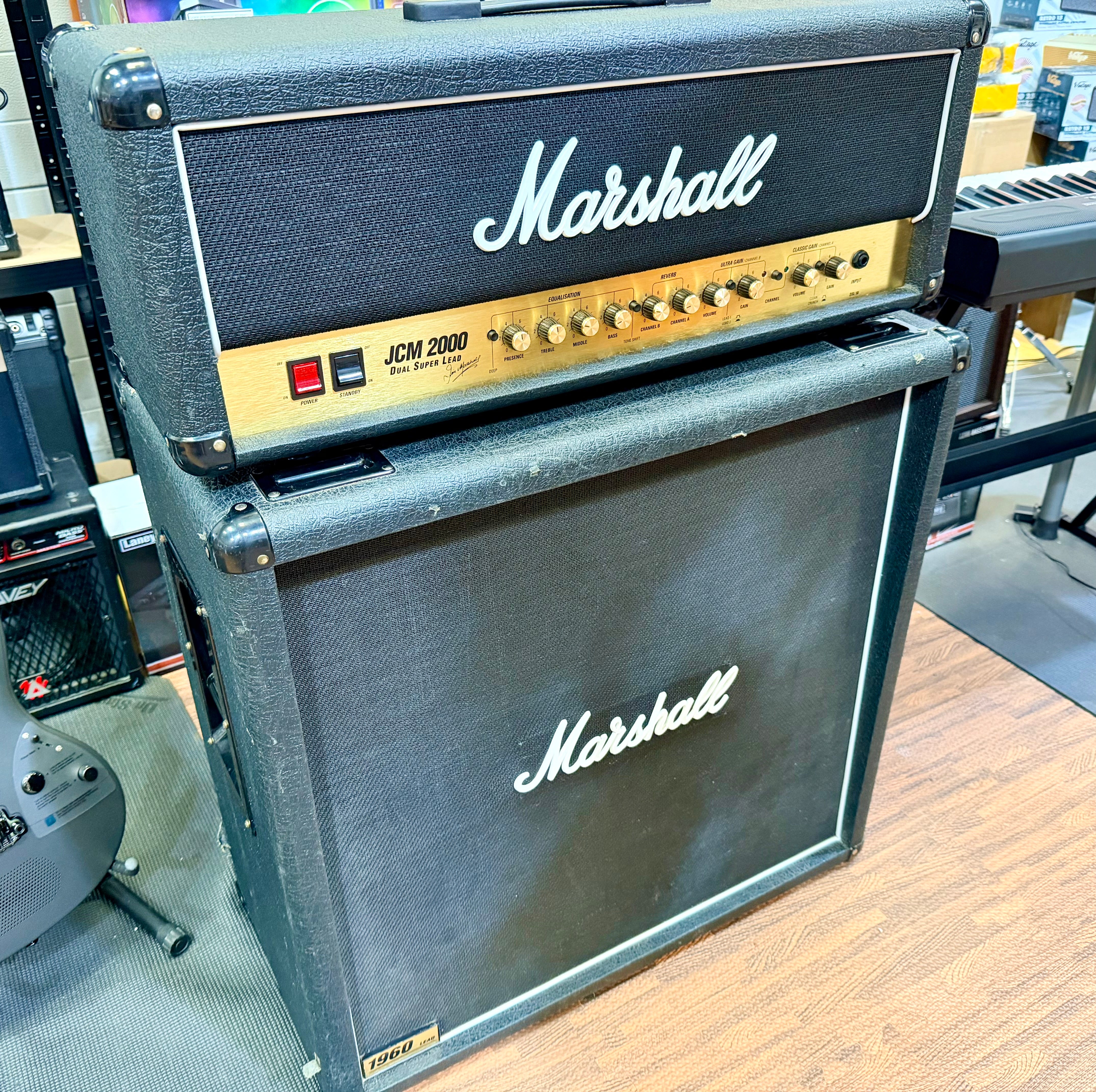🇬🇧 Marshall JCM2000 DSL50 Valve Head & 1960B 4x12 Cabinet Amp Stack UK 🇬🇧