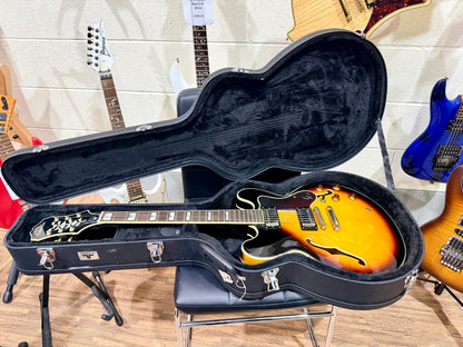 ☀️2013☀️ Epiphone Sheraton ii VS~ Vintage Sunburst~ Hollow-body~ Hard Case!