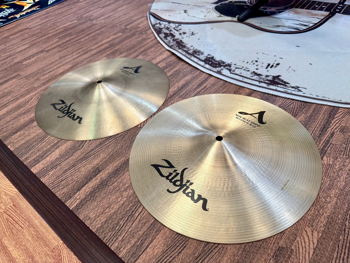 🥁 Zildjian A New Beat 14” Hi Hat Pair~ Excellent Condition Cymbals~ Hi Hats 🥁