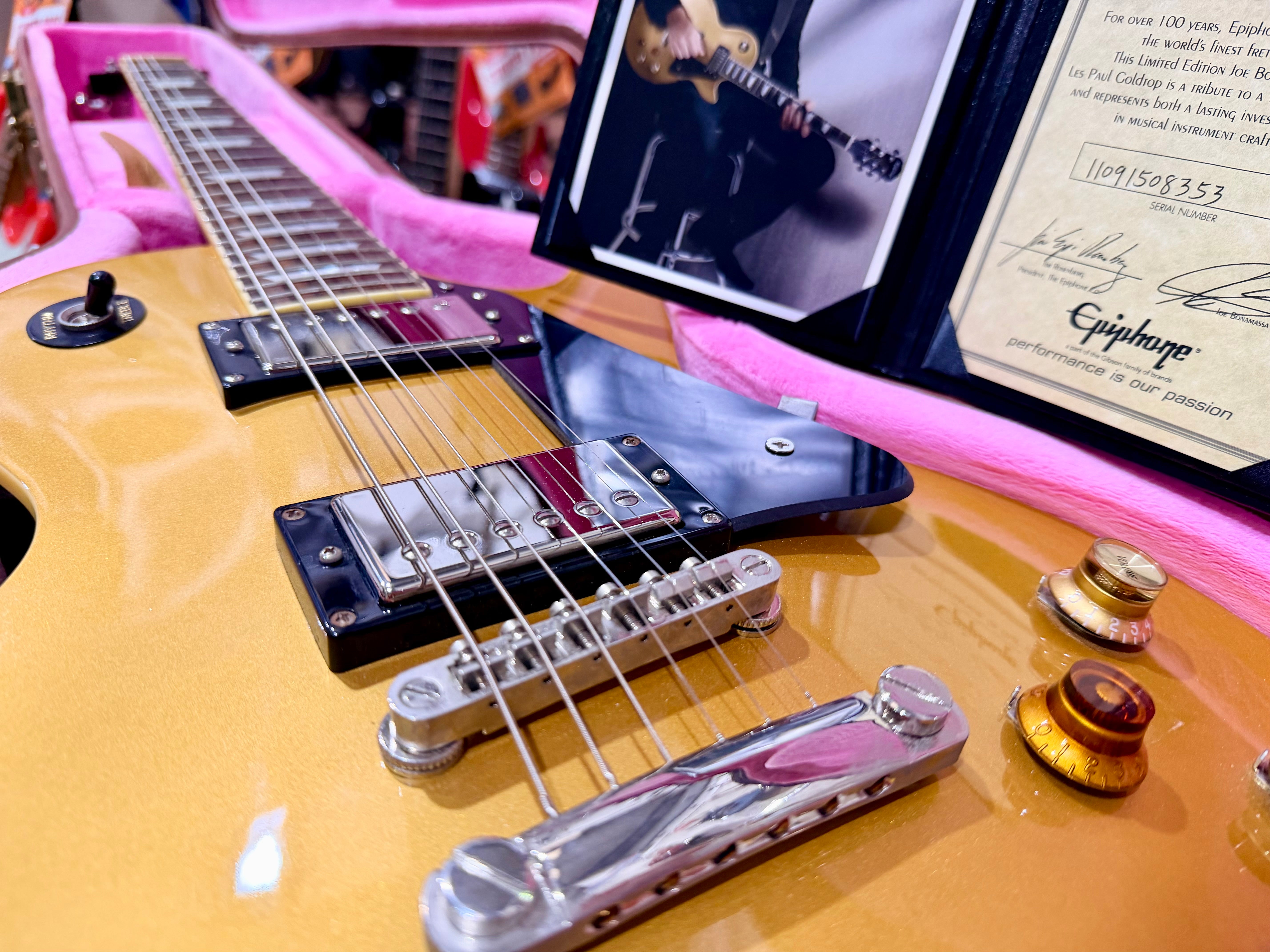 🔥2011🔥 Epiphone Les Paul Joe Bonamassa Signature Goldtop~Hard Case~Signed COA!
