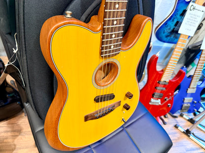 🌟2021🌟 Fender Acoustasonic Player Telecaster~ Butterscotch Aged Natural + Bag!