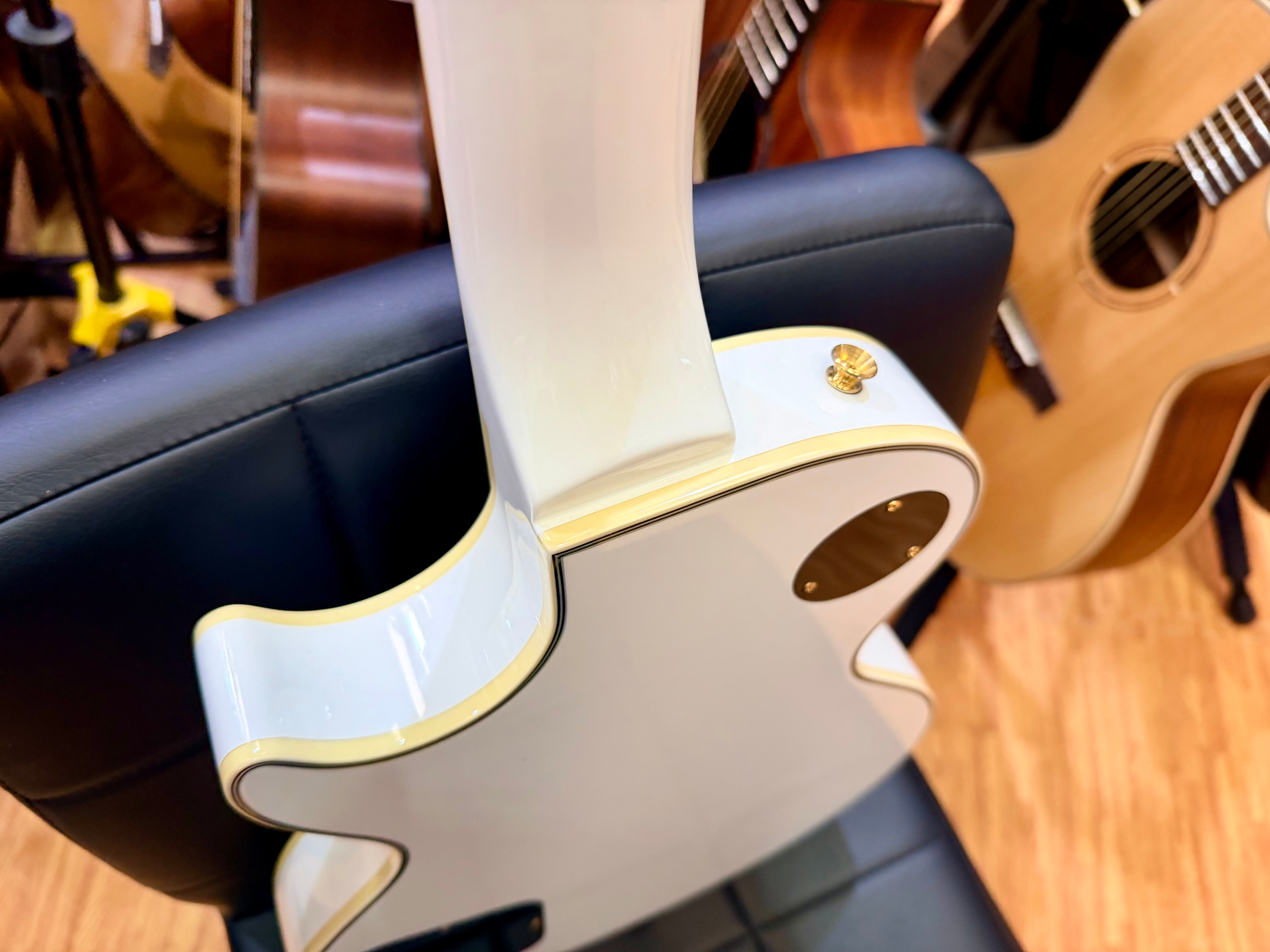 ✨2013✨ Burny SRLC-55 Les Paul Custom~ Alpine White~ Japanese Domestic Import!