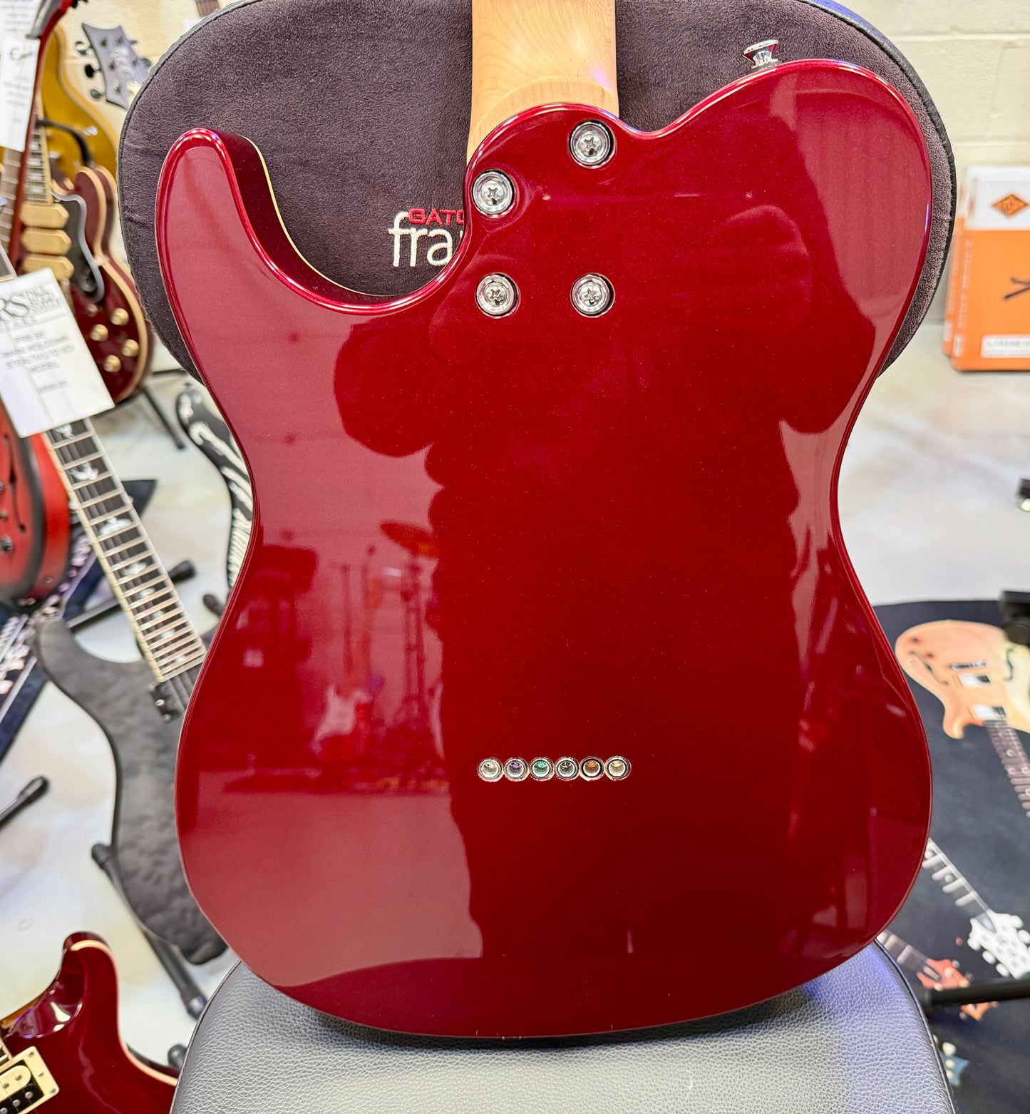 🎸 Fret-King Country Squire Stealth~ Candy Apple Red~ Telecaster Shape~ 2022 🎸