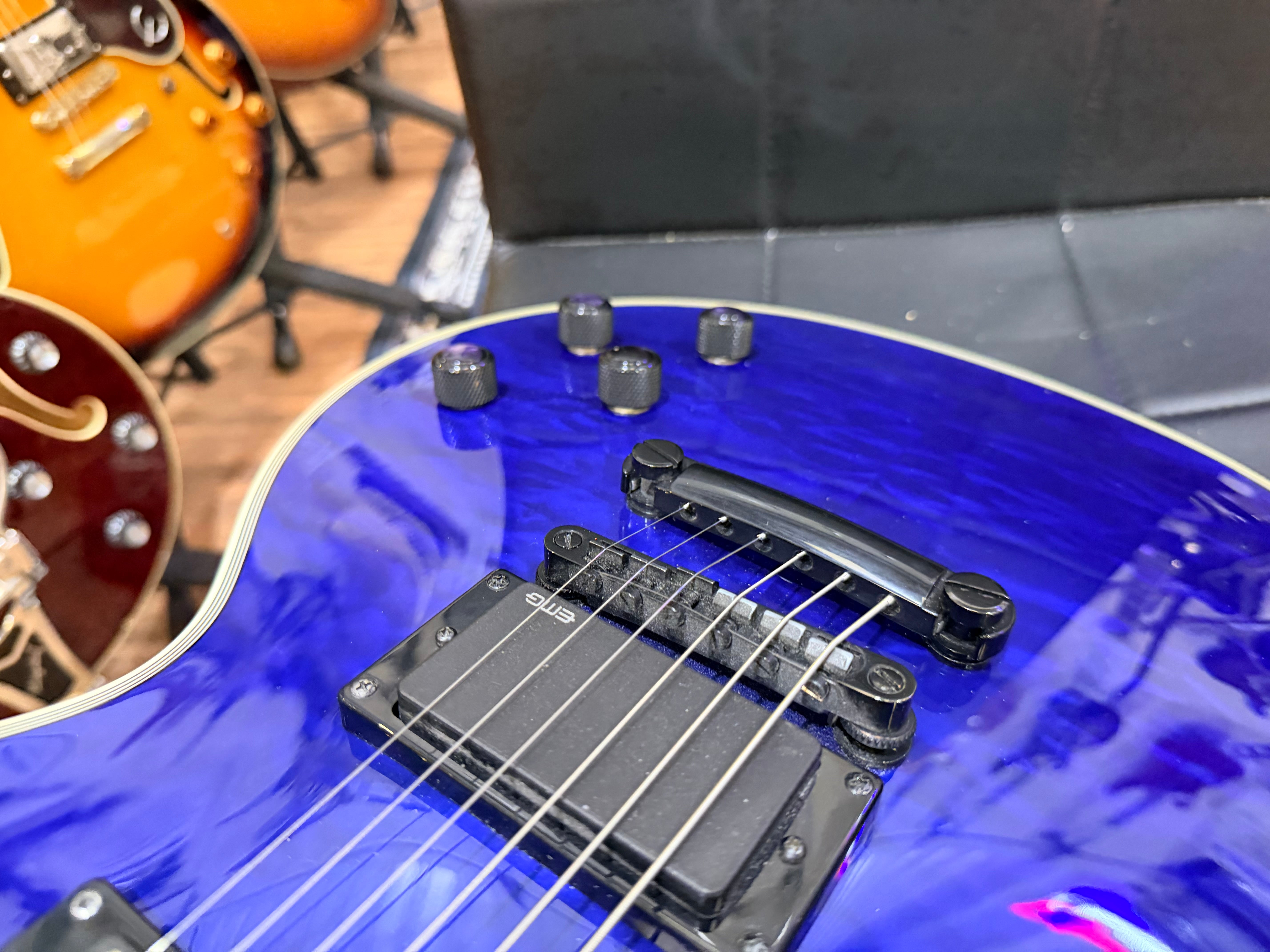 🔥2019🔥 Epiphone Les Paul Prophecy Custom Plus EX~ Midnight Sapphire~ EMG P’Ups