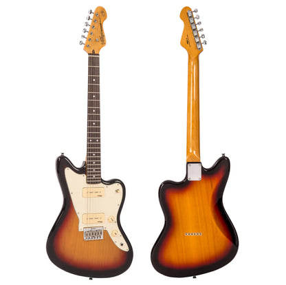 🎸NEW Vintage V65 ReIssued Series Hard Tail Electric Guitar ~ Soapbar~ Tobacco Sunburst 🎸