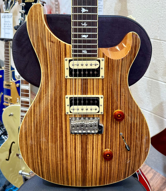 🦓 ZEBRAWOOD LTD EDITION 🦓 PRS SE Custom 24 Exotic~ 2017 Rare Finish~ Coil Tap!
