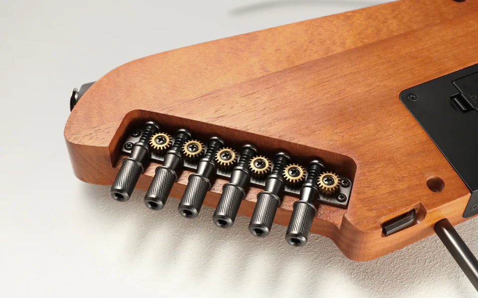 🌟NEW🌟 Donner HUSH-I Electro Acoustic Silent Travel Headless Guitar~ Sunburst!