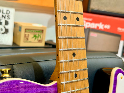 ⚡️2026⚡️ JET Guitars JT-600 Roasted Maple~ Flamed Maple Purple & Gold~NEW LAUNCH