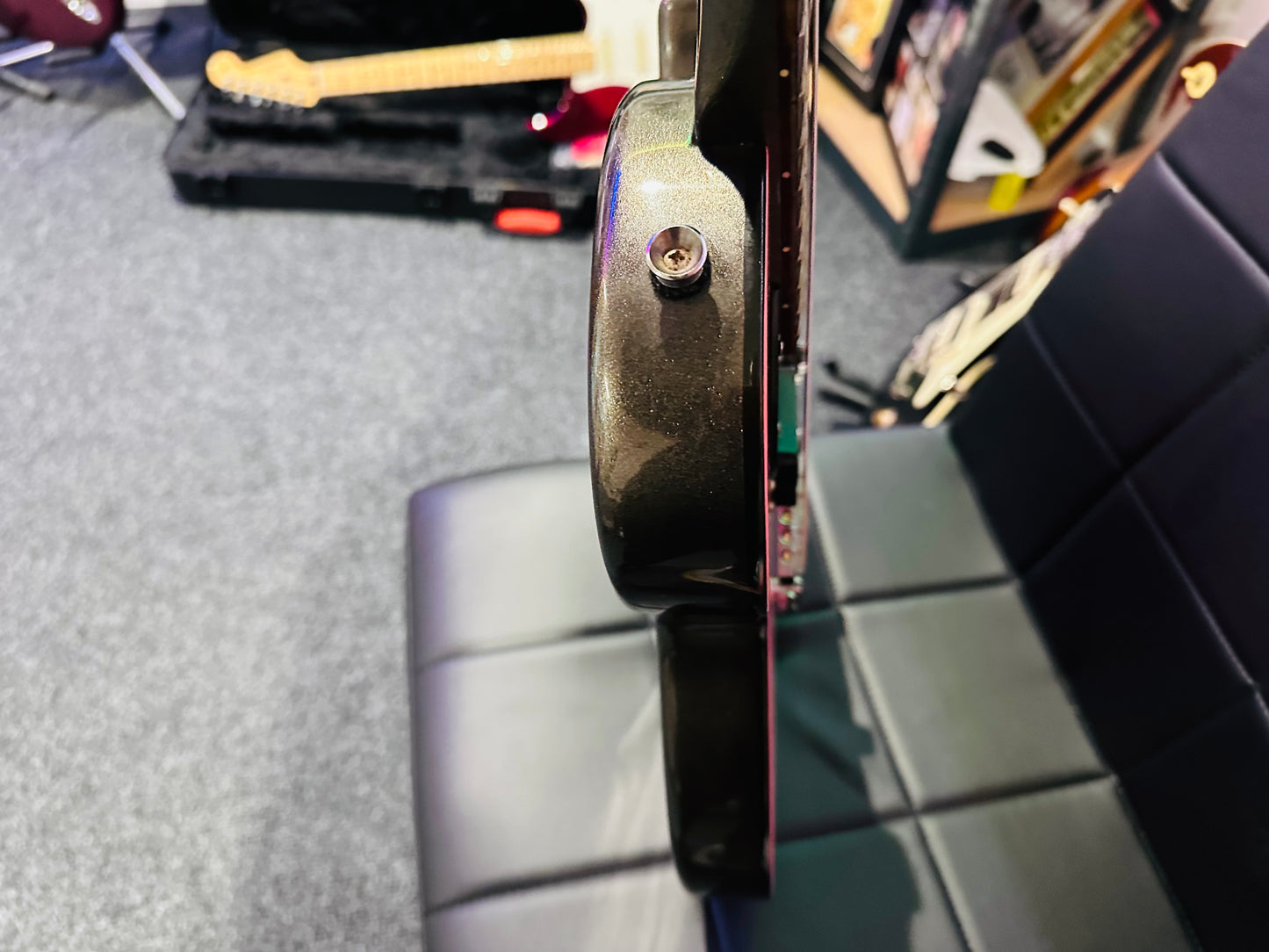 🌟RARE PINK🌟 Vintage ‘JHS’ ZIP Electric Guitar~ Les Paul Junior Shape~Wilkinson